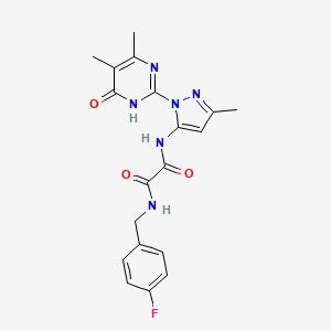 N1-(1-(4,5-dimethyl-6-oxo-1,6-dihydropyrimidin-2-yl)-3-methyl-1H-pyrazol-5-yl)-N2-(4-fluorobenzyl)oxalamide