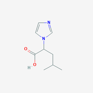 molecular formula C9H14N2O2 B2612078 2-(1H-imidazol-1-yl)-4-methylpentanoic acid CAS No. 1314897-50-1