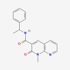 1-methyl-2-oxo-N-(1-phenylethyl)-1,2-dihydro-1,8-naphthyridine-3-carboxamide