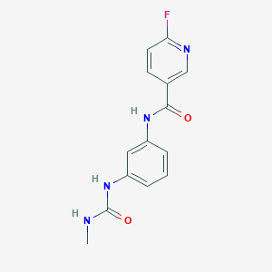 molecular formula C14H13FN4O2 B2612082 6-fluoro-N-{3-[(methylcarbamoyl)amino]phenyl}pyridine-3-carboxamide CAS No. 1444372-33-1