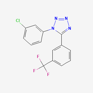molecular formula C14H8ClF3N4 B2612089 1-(3-氯苯基)-5-[3-(三氟甲基)苯基]-1H-1,2,3,4-四唑 CAS No. 338411-41-9