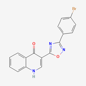 molecular formula C17H10BrN3O2 B2612107 3-(3-(4-bromophenyl)-1,2,4-oxadiazol-5-yl)quinolin-4(1H)-one CAS No. 1081148-18-6