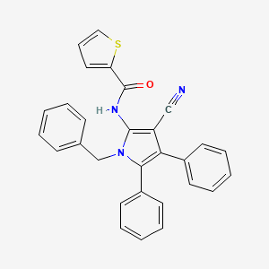 molecular formula C29H21N3OS B2612111 N-(1-benzyl-3-cyano-4,5-diphenyl-1H-pyrrol-2-yl)-2-thiophenecarboxamide CAS No. 477887-27-7