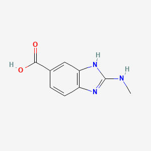 molecular formula C9H9N3O2 B2612119 2-(Methylamino)-1H-benzo[d]imidazole-5-carboxylic acid CAS No. 1368310-81-9