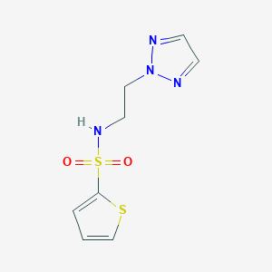molecular formula C8H10N4O2S2 B2612122 N-(2-(2H-1,2,3-triazol-2-yl)ethyl)thiophene-2-sulfonamide CAS No. 2097861-68-0
