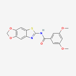 molecular formula C17H14N2O5S B2612127 N-([1,3]dioxolo[4,5-f][1,3]benzothiazol-6-yl)-3,5-dimethoxybenzamide CAS No. 892854-87-4