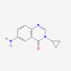 molecular formula C11H11N3O B2612128 6-amino-3-cyclopropylquinazolin-4(3H)-one CAS No. 927987-14-2