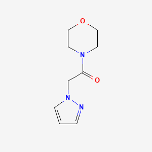 molecular formula C9H13N3O2 B2612132 1-Morpholin-4-yl-2-pyrazol-1-ylethanone CAS No. 1205506-17-7