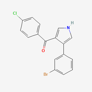 molecular formula C17H11BrClNO B2612136 （4-(3-溴苯基)-1H-吡咯-3-基）（4-氯苯基）甲酮 CAS No. 477886-28-5