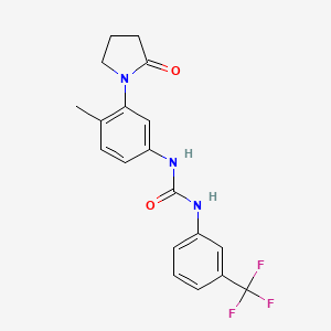 molecular formula C19H18F3N3O2 B2612142 1-(4-甲基-3-(2-氧代吡咯烷-1-基)苯基)-3-(3-(三氟甲基)苯基)脲 CAS No. 1207034-67-0