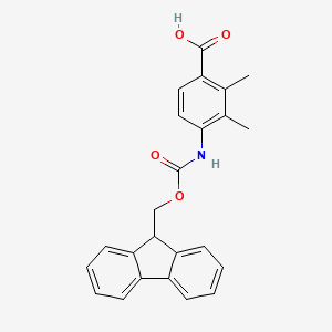 molecular formula C24H21NO4 B2612159 4-(9H-Fluoren-9-ylmethoxycarbonylamino)-2,3-dimethylbenzoic acid CAS No. 2243515-05-9