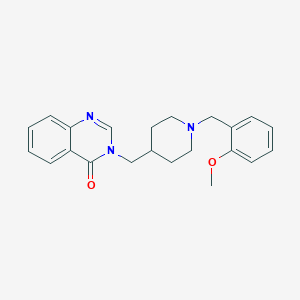 molecular formula C22H25N3O2 B2612163 3-[[1-[(2-Methoxyphenyl)methyl]piperidin-4-yl]methyl]quinazolin-4-one CAS No. 2380183-24-2