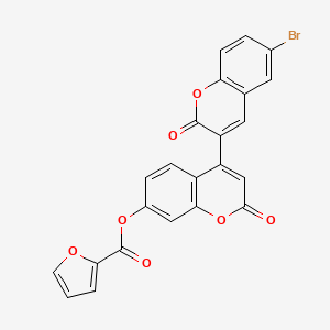 molecular formula C23H11BrO7 B2612164 4-(6-Bromo-2-oxochromen-3-yl)-2-oxochromen-7-yl furan-2-carboxylate CAS No. 869079-28-7