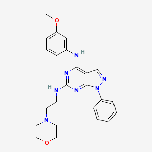 N~4~-(3-methoxyphenyl)-N~6~-[2-(morpholin-4-yl)ethyl]-1-phenyl-1H-pyrazolo[3,4-d]pyrimidine-4,6-diamine