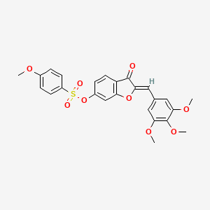 (2Z)-3-oxo-2-(3,4,5-trimethoxybenzylidene)-2,3-dihydro-1-benzofuran-6-yl 4-methoxybenzenesulfonate