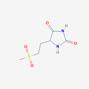 molecular formula C6H10N2O4S B2612173 5-[2-(Methylsulfonyl)ethyl]imidazolidine-2,4-dione CAS No. 1008068-90-3