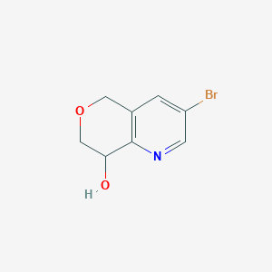 molecular formula C8H8BrNO2 B2612180 3-Bromo-7,8-dihydro-5H-pyrano[4,3-b]pyridin-8-ol CAS No. 1936028-11-3
