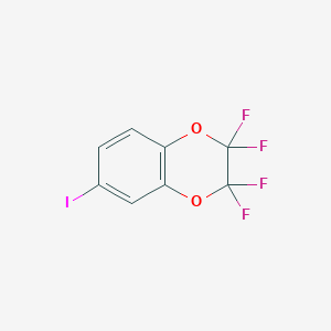 molecular formula C8H3F4IO2 B2612181 2,2,3,3-四氟-6-碘-1,4-苯并二恶烷 CAS No. 2149597-65-7