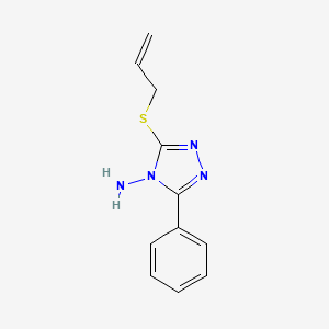 molecular formula C11H12N4S B2612205 3-(allylsulfanyl)-5-phenyl-4H-1,2,4-triazol-4-ylamine CAS No. 341520-13-6