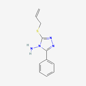 molecular formula C11H12N4S B2612205 3-(烯丙硫基)-5-苯基-4H-1,2,4-三唑-4-胺 CAS No. 341520-13-6