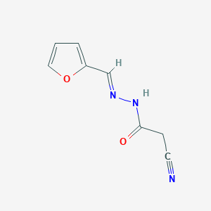 molecular formula C8H7N3O2 B2612207 2-cyano-N'-[(E)-furan-2-ylmethylidene]acetohydrazide CAS No. 2223016-11-1