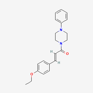 molecular formula C21H24N2O2 B2612214 3-(4-Ethoxyphenyl)-1-(4-phenylpiperazino)-2-propen-1-one CAS No. 329778-35-0