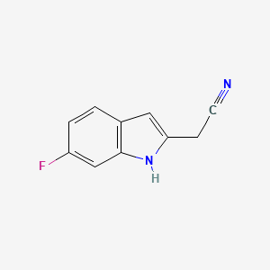 molecular formula C10H7FN2 B2612220 2-(6-fluoro-1H-indol-2-yl)acetonitrile CAS No. 1936002-01-5