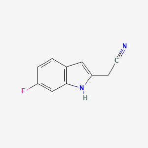 molecular formula C10H7FN2 B2612220 2-(6-氟-1H-吲哚-2-基)乙腈 CAS No. 1936002-01-5