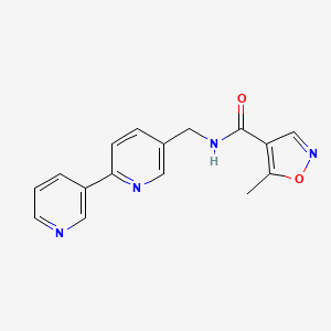 molecular formula C16H14N4O2 B2612229 N-([2,3'-bipyridin]-5-ylmethyl)-5-methylisoxazole-4-carboxamide CAS No. 2034479-47-3