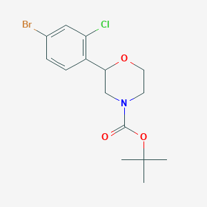 molecular formula C15H19BrClNO3 B2612231 Tert-butyl 2-(4-bromo-2-chlorophenyl)morpholine-4-carboxylate CAS No. 1427501-87-8