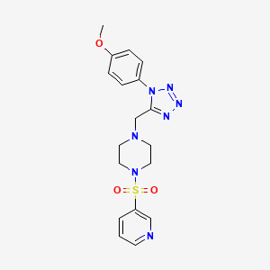 1-((1-(4-methoxyphenyl)-1H-tetrazol-5-yl)methyl)-4-(pyridin-3-ylsulfonyl)piperazine