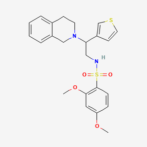 N-(2-(3,4-dihydroisoquinolin-2(1H)-yl)-2-(thiophen-3-yl)ethyl)-2,4-dimethoxybenzenesulfonamide