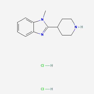 molecular formula C13H19Cl2N3 B2612246 1-Methyl-2-(4-piperidinyl)-1H-benzimidazole dihydrochloride CAS No. 1216516-10-7; 180160-86-5
