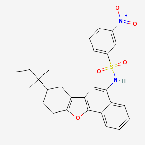 3-nitro-N-(8-(tert-pentyl)-7,8,9,10-tetrahydronaphtho[1,2-b]benzofuran-5-yl)benzenesulfonamide