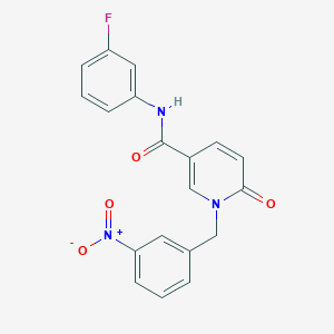 N-(3-fluorophenyl)-1-(3-nitrobenzyl)-6-oxo-1,6-dihydropyridine-3-carboxamide