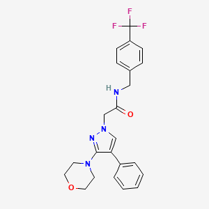 2-(3-morpholino-4-phenyl-1H-pyrazol-1-yl)-N-(4-(trifluoromethyl)benzyl)acetamide