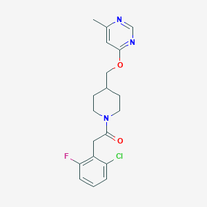 2-(2-Chloro-6-fluorophenyl)-1-(4-(((6-methylpyrimidin-4-yl)oxy)methyl)piperidin-1-yl)ethan-1-one
