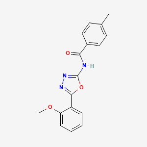 N-(5-(2-methoxyphenyl)-1,3,4-oxadiazol-2-yl)-4-methylbenzamide