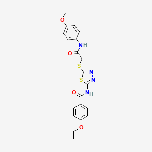 4-ethoxy-N-(5-((2-((4-methoxyphenyl)amino)-2-oxoethyl)thio)-1,3,4-thiadiazol-2-yl)benzamide