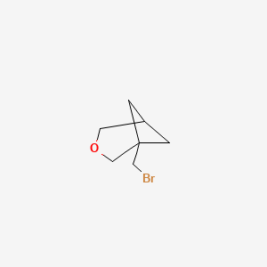 molecular formula C7H11BrO B2612261 1-(Bromomethyl)-3-oxabicyclo[3.1.1]heptane CAS No. 2490398-68-8