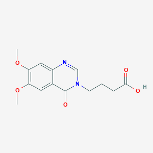 molecular formula C14H16N2O5 B2612262 4-(6,7-Dimethoxy-4-oxo-3,4-dihydroquinazolin-3-yl)butanoic acid CAS No. 878259-64-4