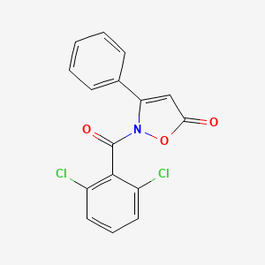 molecular formula C16H9Cl2NO3 B2612291 2-(2,6-dichlorobenzoyl)-3-phenyl-5(2H)-isoxazolone CAS No. 303987-09-9