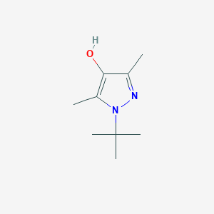 molecular formula C9H16N2O B2612294 1-Tert-butyl-3,5-dimethyl-1H-pyrazol-4-OL CAS No. 1466743-75-8