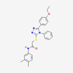 molecular formula C26H26N4O2S B2612300 N-(3,4-二甲苯基)-2-{[5-(4-乙氧苯基)-4-苯基-4H-1,2,4-三唑-3-基]硫代}乙酰胺 CAS No. 868255-50-9