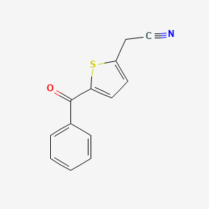 molecular formula C13H9NOS B2612308 2-(5-苯甲酰-2-噻吩基)乙腈 CAS No. 303144-54-9