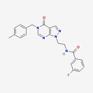 3-fluoro-N-(2-(5-(4-methylbenzyl)-4-oxo-4,5-dihydro-1H-pyrazolo[3,4-d]pyrimidin-1-yl)ethyl)benzamide