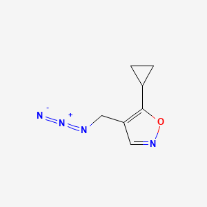 molecular formula C7H8N4O B2612322 4-(Azidomethyl)-5-cyclopropyl-1,2-oxazole CAS No. 2148864-64-4