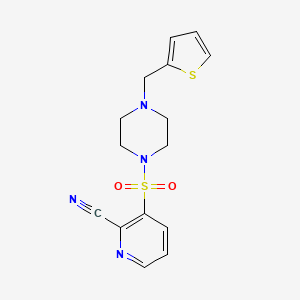 3-[4-(Thiophen-2-ylmethyl)piperazin-1-yl]sulfonylpyridine-2-carbonitrile