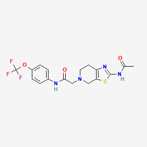 2-(2-acetamido-6,7-dihydrothiazolo[5,4-c]pyridin-5(4H)-yl)-N-(4-(trifluoromethoxy)phenyl)acetamide