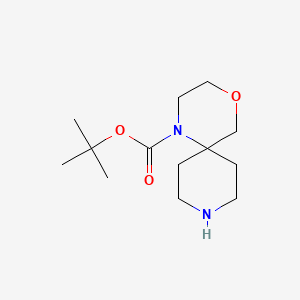 molecular formula C13H24N2O3 B2612337 tert-Butyl 4-oxa-1,9-diazaspiro[5.5]undecane-1-carboxylate CAS No. 1368040-61-2